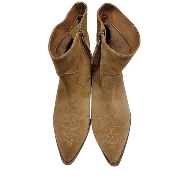 Sam Edleman Ava Suede Cowgirl Boots 6.5
